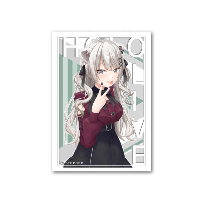 フォト風カード - 縦 - 両面 獅白ぼたん