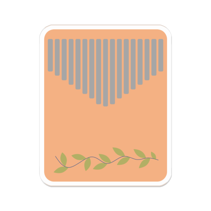 カリンバ箱型 - 70 x 70 (mm)