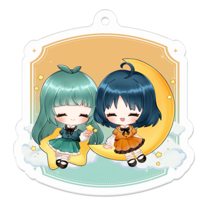 アクリルキーホルダー - 50 x 50 (mm)（にっこり）