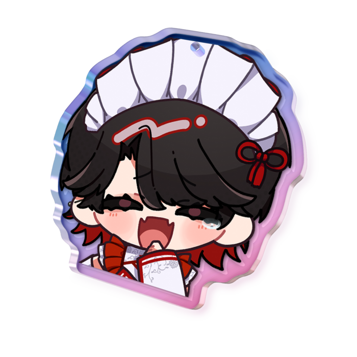 オーロラアクリルキーホルダー - 50 × 50mm