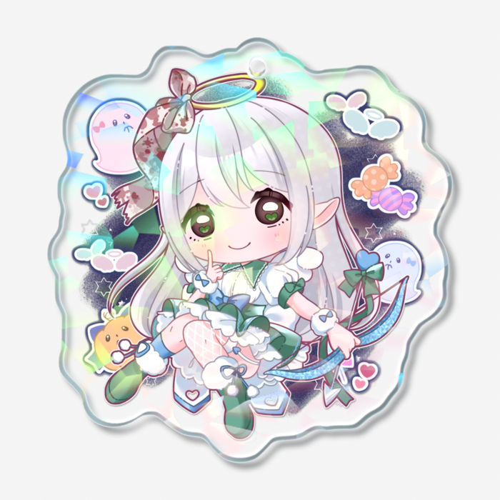 ホログラムアクリルキーホルダー - 50 × 50mm