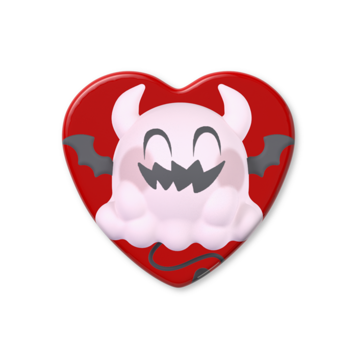 ハート缶バッジ 魔族Ver- 57 × 52.5mm(1)