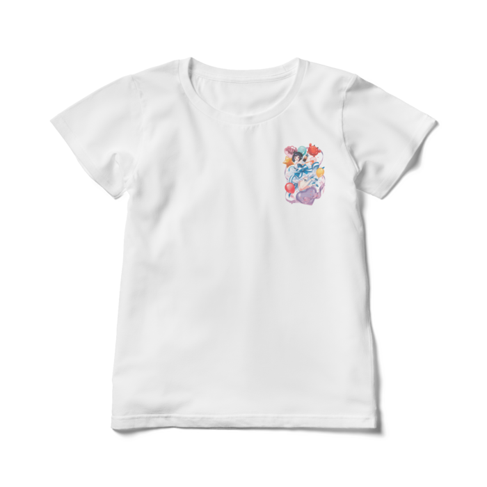 胸に小さく1周年　レディースTシャツ - L - 白