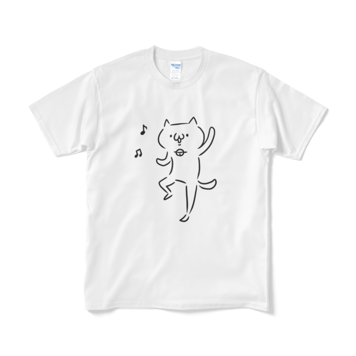 ダンシングねこTシャツ（短納期） - M - ホワイト