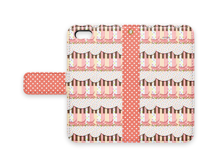 手帳型iPhoneケース - iPhone5 - ストラップ穴 あり