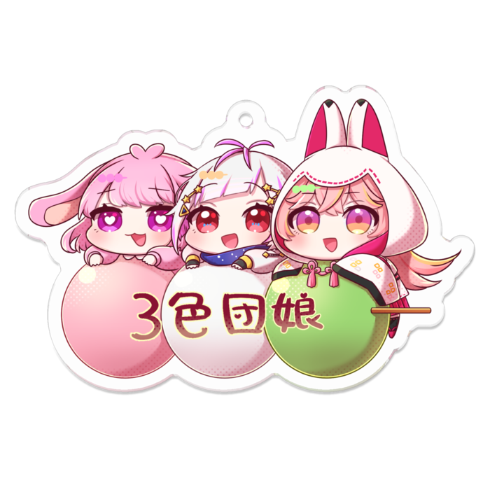 アクリルキーホルダーMサイズ➡70 x 70 (mm)