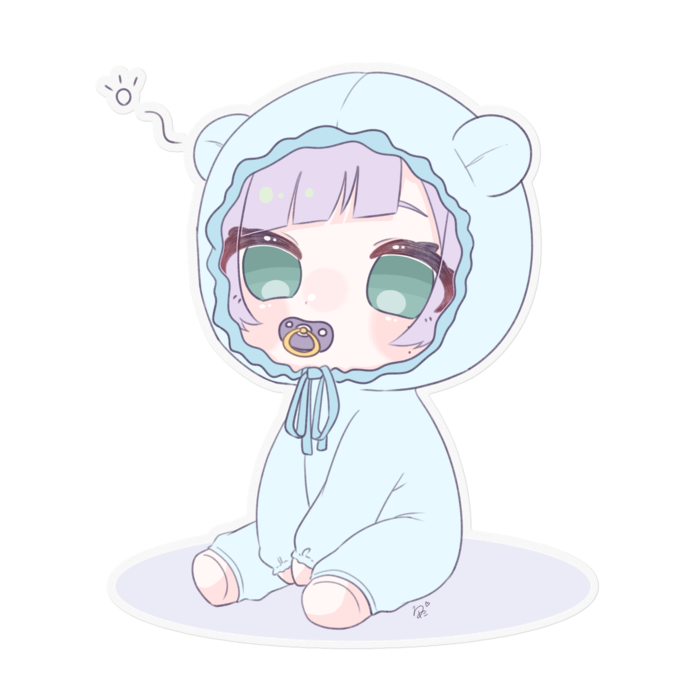 ばぶるゆたステッカー - 160 x 160 (mm)(1)