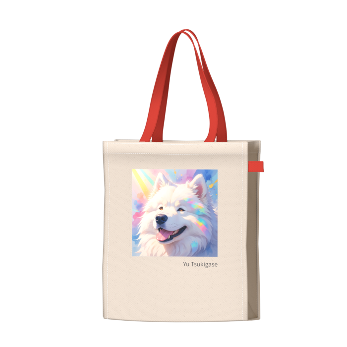 ツートンカラーバッグ - レッド - W34 × H41 × D14cm