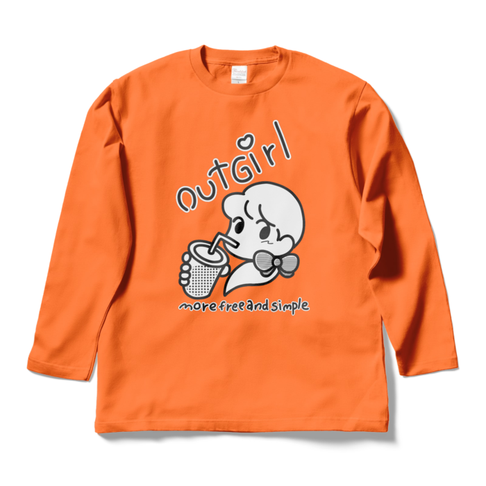 ロングスリーブTシャツ - L - オレンジ