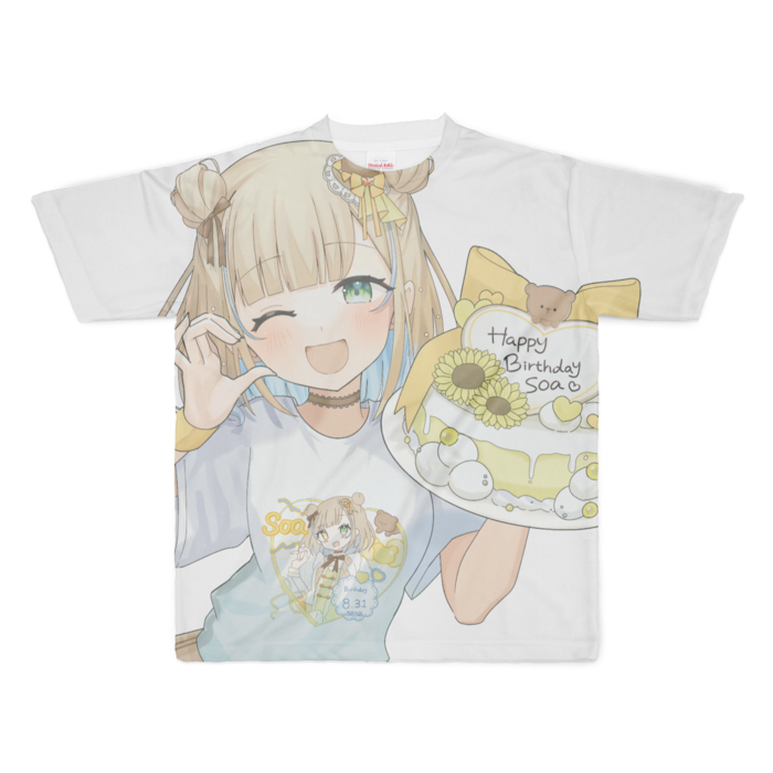 フルグラフィックTシャツ - XL - 正面印刷のみ