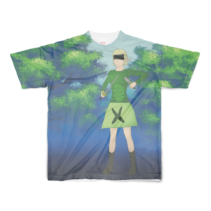 フルグラフィックTシャツ - S - 正面印刷のみ