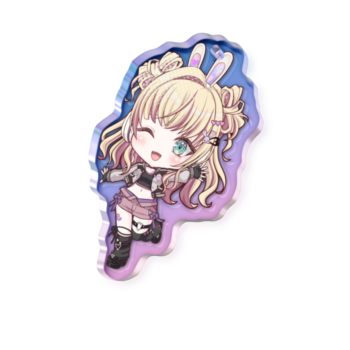 オーロラアクリルキーホルダー - 50 × 50mm