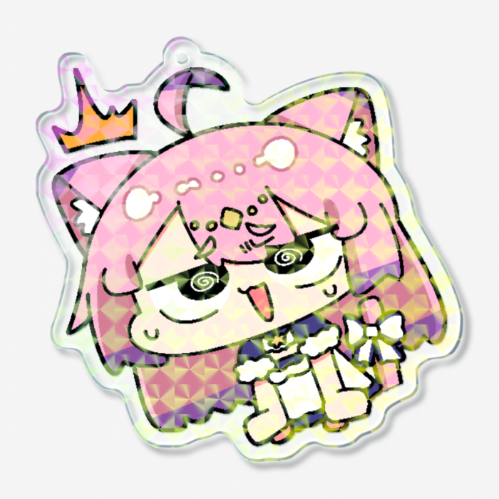 沼ホログラムアクリルキーホルダー - 70 × 70mm