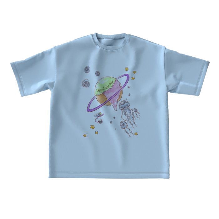 ビッグシルエットTシャツ - L - 両面
