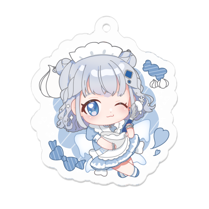 アクリルキーホルダー（コーティング） - 50 x 50 (mm)