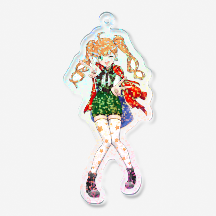 ホログラムアクリルキーホルダー - 70 × 70mm