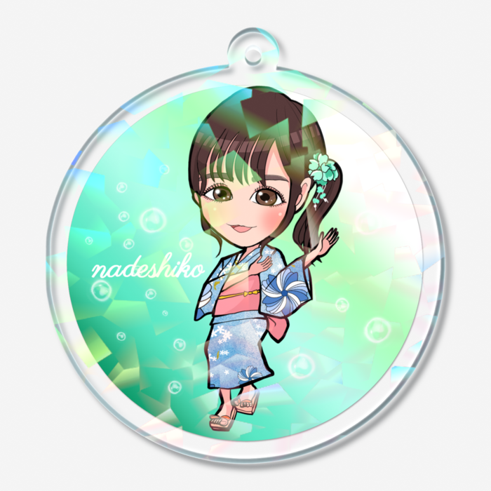 ホログラムアクリルキーホルダー - 50 × 50mm