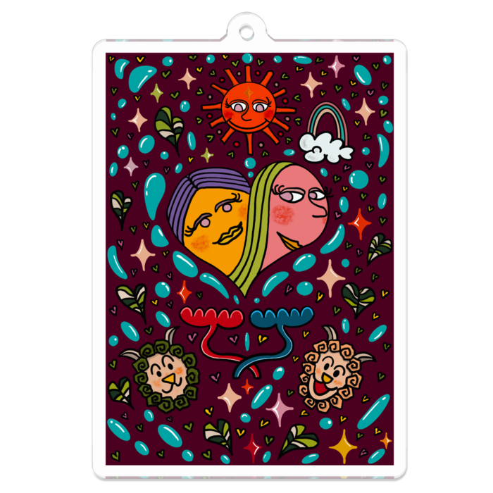 アクリルキーホルダー - 70 x 70 (mm)