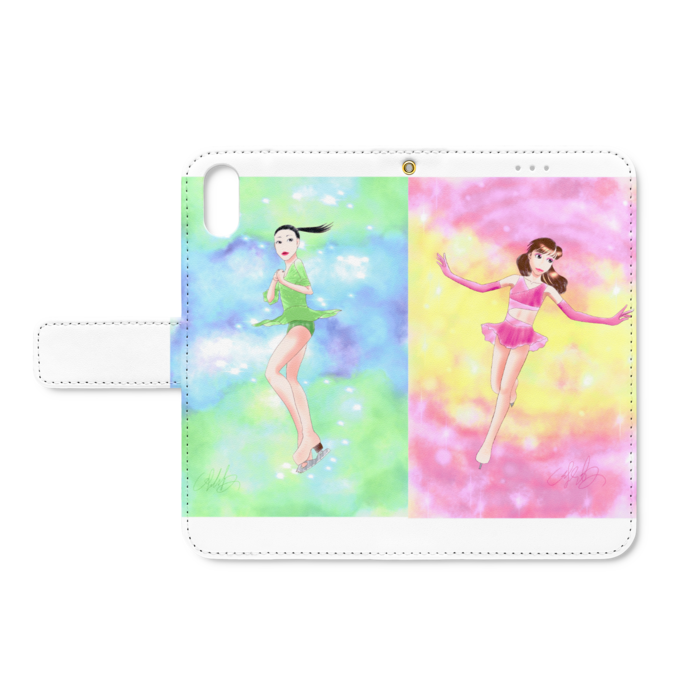 手帳型iPhoneケース - iPhone XS / X - ストラップ穴 ありスケータースケーター19，9