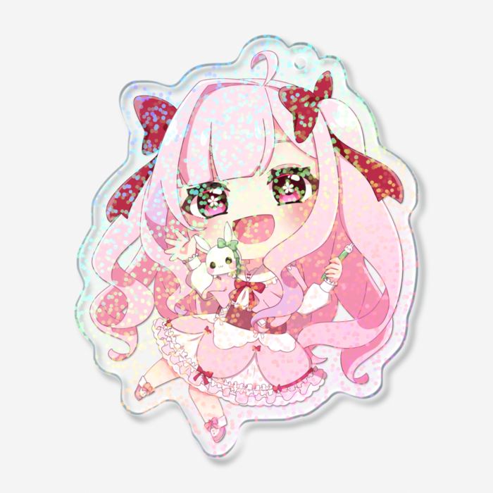 ホログラムアクリルキーホルダー - 70 × 70mm