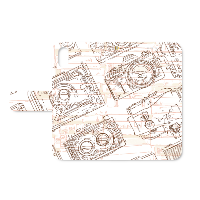 手帳型iPhoneケース - iPhone XS / X - ストラップ穴 あり