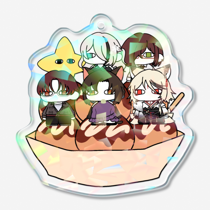 ホログラムアクリルキーホルダー - 50 × 50mm