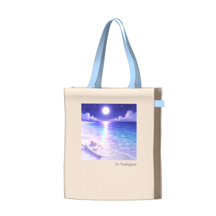 ツートンカラーバッグ - ブルー - W34 × H41 × D14cm