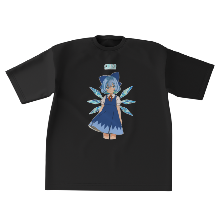 ビッグシルエットTシャツ - XL - 正面【ブラック】