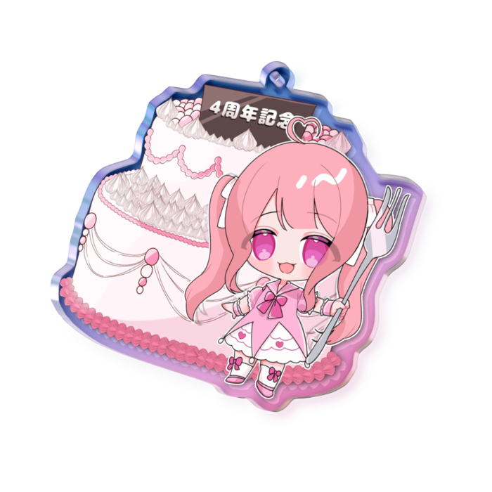 オーロラアクリルキーホルダー - 70 × 70mm