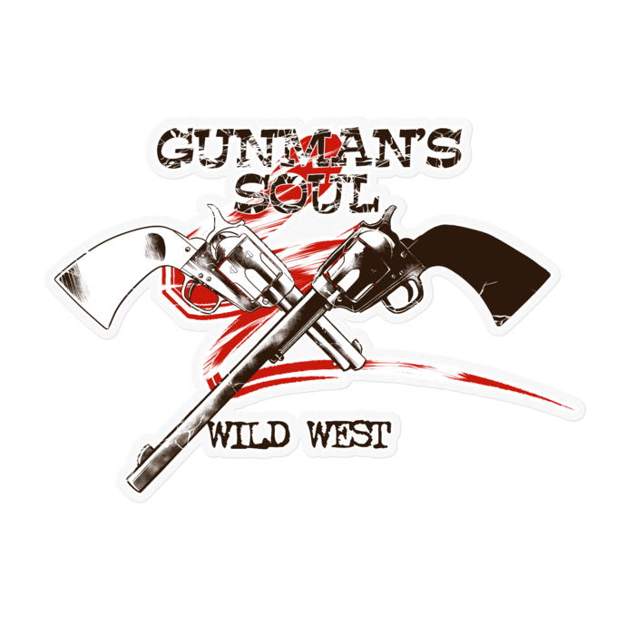 GUNMAN'S SOULステッカー型抜き　- 160 x 160 (mm)