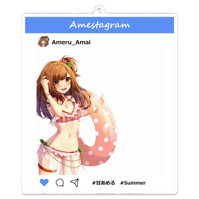 アクリルキーホルダー（コーティング） - 100 x 100 (mm)