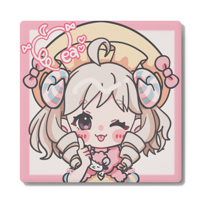 コースター／角形／ピンク