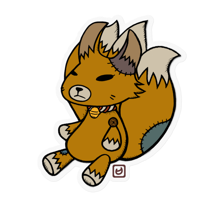 【つぶぐるみ】よみおとステッカー(クリア) - 100 x 100 (mm)(1)