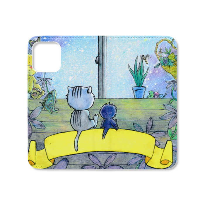 手帳型iPhoneケース(ベルトなし) - iPhone12 / 12 Pro - ストラップ穴 なし