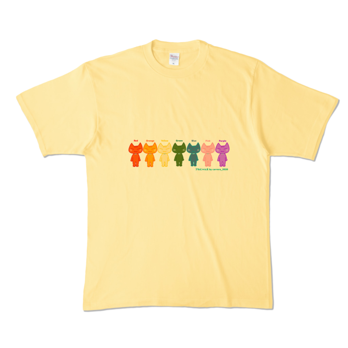 カラーTシャツ - XL - ライトイエロー (淡色)
