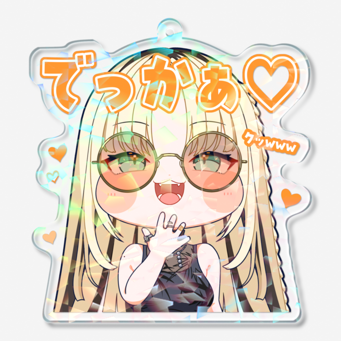 ホログラムアクリルキーホルダー - 70 × 70mm