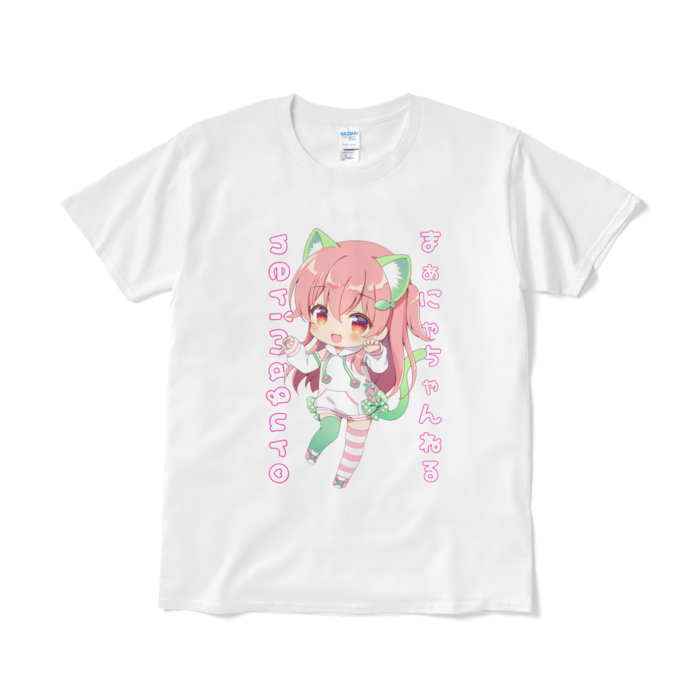 まぁにゃTシャツ - L - ホワイト