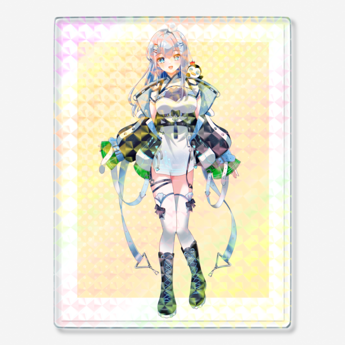 ホログラムアクリルキーホルダー - 100 × 100mm