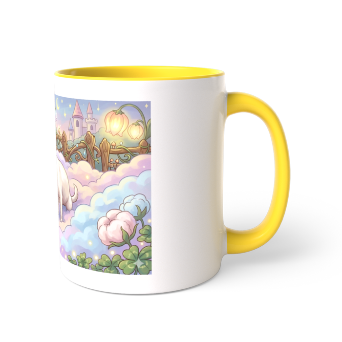 ツートンカラーマグカップ 　黄色- 直径 8.2cm / 高さ 9.5cm(2)