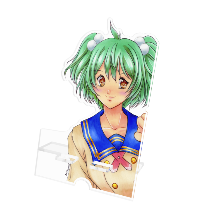 アクリルスマホスタンド - 100x160mm(ケーブル穴あり)