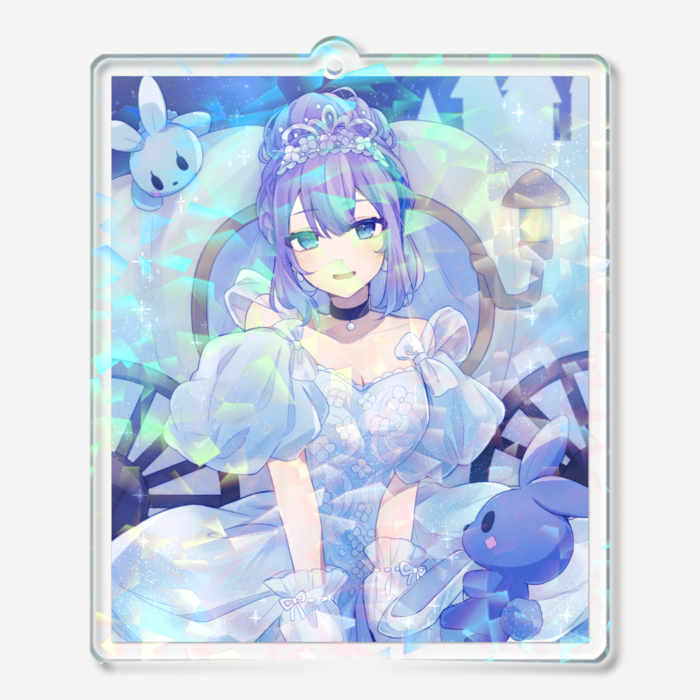 ホログラムアクリルキーホルダー - 70 × 70mm