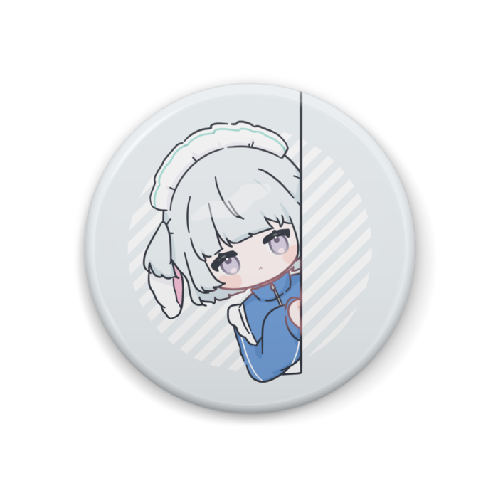 SDイラスト(ちらっ)　缶バッジ Ver. - 44 (mm)