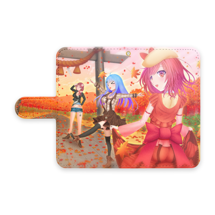 手帳型Androidケース - S - ストラップ穴 あり