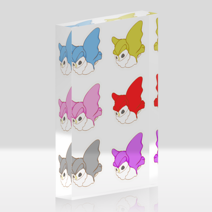 ふくろうアクリルブロックA - 100x148mm
