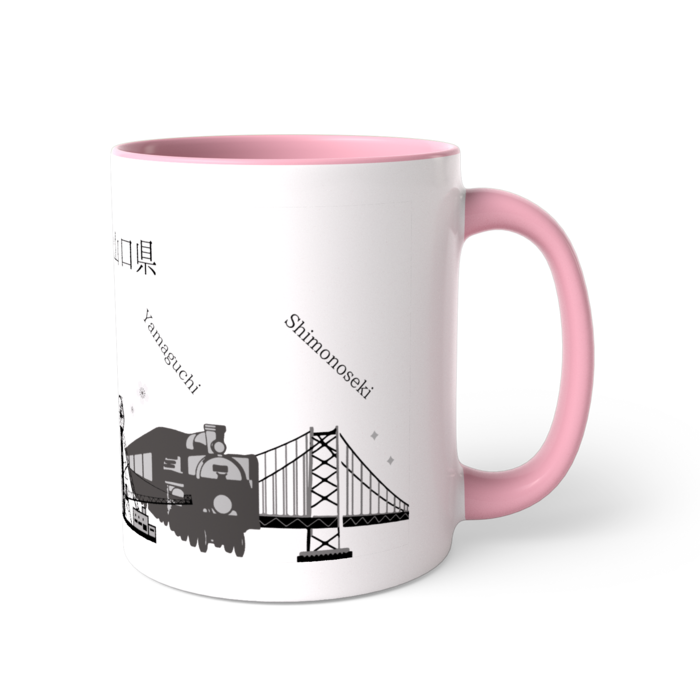 ツートンカラーマグカップ - 直径 8.2cm / 高さ 9.5cm【ピンク】