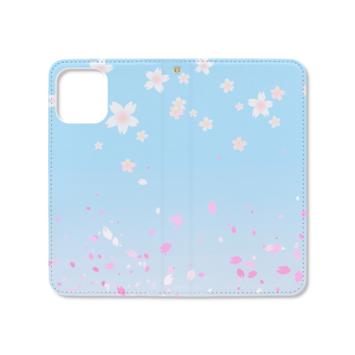 手帳型iPhoneケース(ベルトなし) - iPhone12 ProMax - ストラップ穴 あり