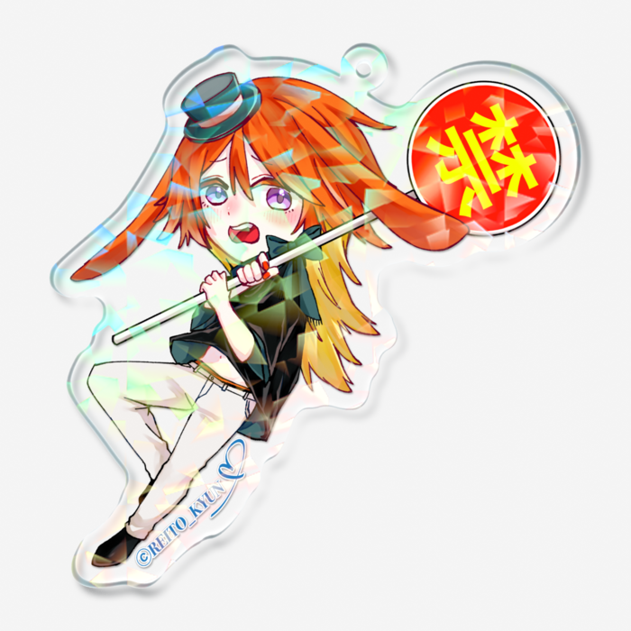 ホログラムアクリルキーホルダー - 70 × 70mm