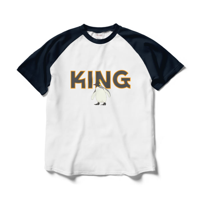 ラグランTシャツ - L - ホワイト×ネイビー