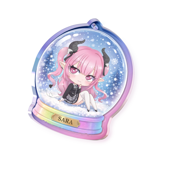 オーロラアクリルキーホルダー - 50 × 50mm