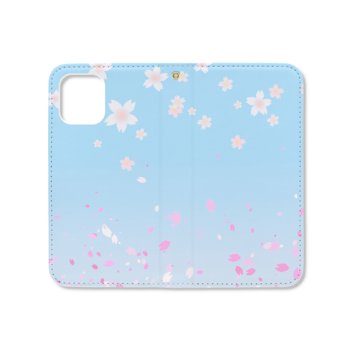 手帳型iPhoneケース(ベルトなし) - iPhone12 mini - ストラップ穴 あり